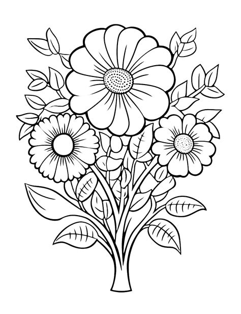 Image result for Color Flower Coloring Pages
