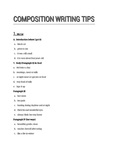 Image result for Examples of Composition Writing