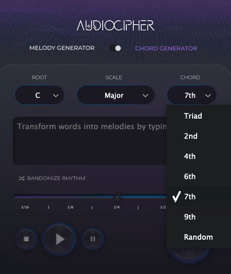 Toradh íomhá ar Random Chord Generator