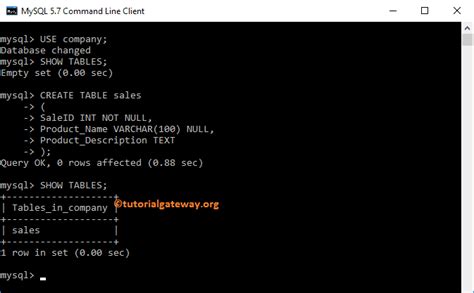 Image result for MySQL CreateTable Example
