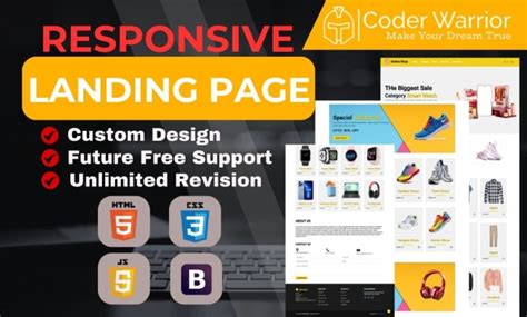 Toradh íomhá ar Landing Page Design HTML/CSS
