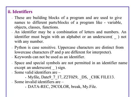 Image result for Identifer in Python Class VI