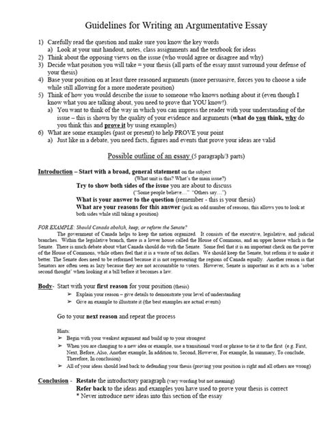 Argumentative Writing Guided Notes PDF に対する画像結果