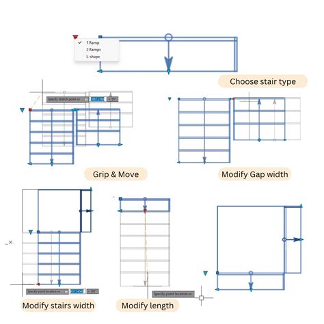 AutoCAD Dynamic Block Stair Section に対する画像結果