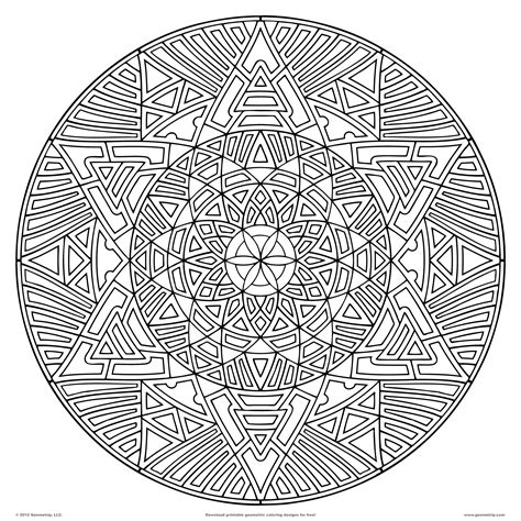 Image result for Geometric Coloring Pages Printable