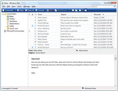 Windows Mail に対する画像結果