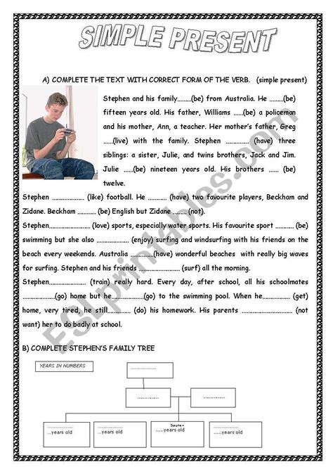 Image result for Reading Comprehension Worksheets Present Simple