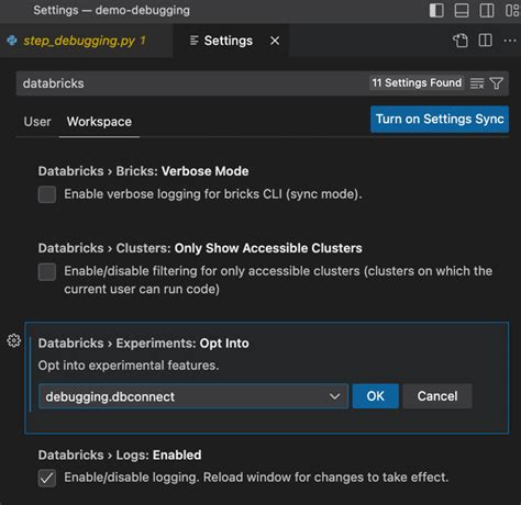 Databricks Extension for Visual Studio Code に対する画像結果