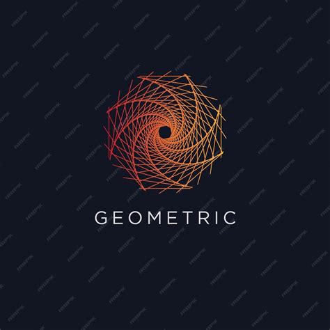 Premium Vector | Geometric line art minimal logo design gradient shapes ...