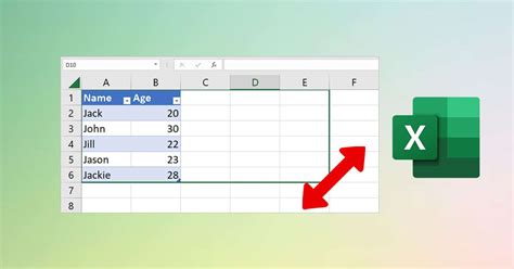 Toradh íomhá ar How to Extend Table in Excel