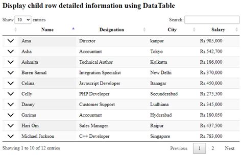 DataTables Colors jQuery に対する画像結果