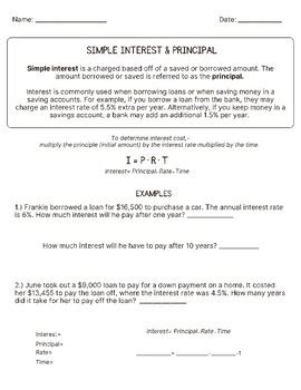 Image result for Notes On Simple Interest