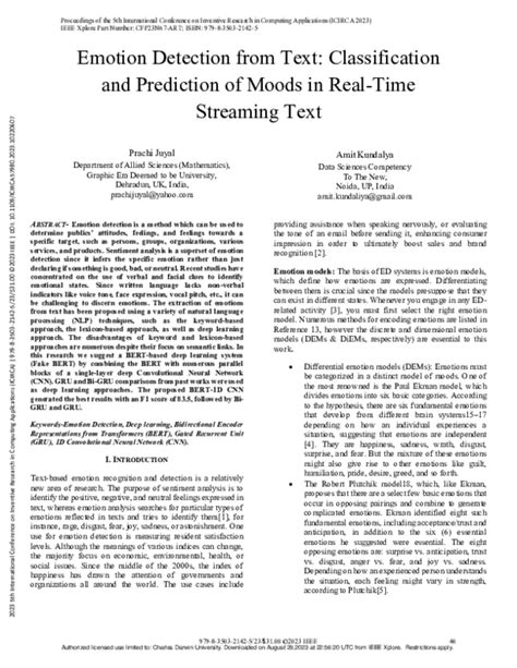 Emotion Detection Using Text First Page Image に対する画像結果