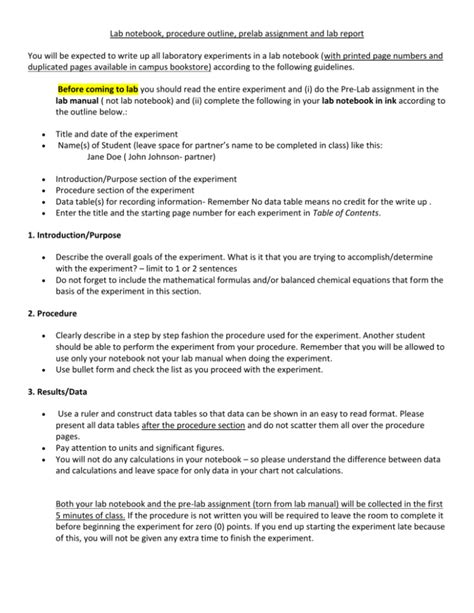 Laboratory Notebook Pre-Lab に対する画像結果