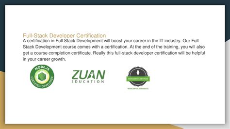 Toradh íomhá ar Full-Stack Developer Certification