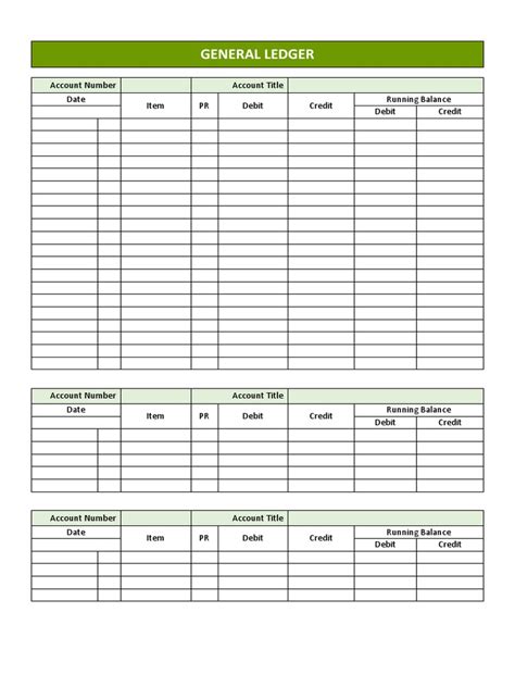 General Ledger Template | Download Free PDF | Debits And Credits | Jargon