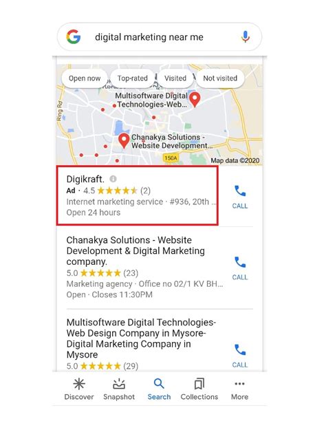 Image result for Local Search Ads. Example