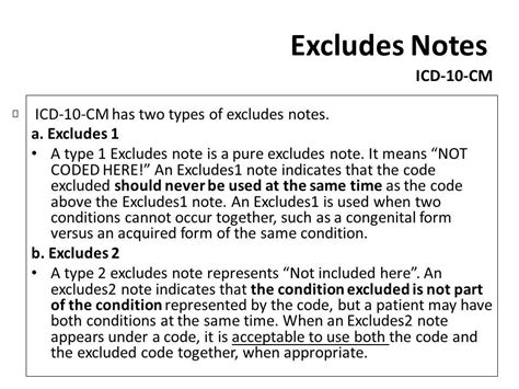 Image result for Excludes Notes ICD-10