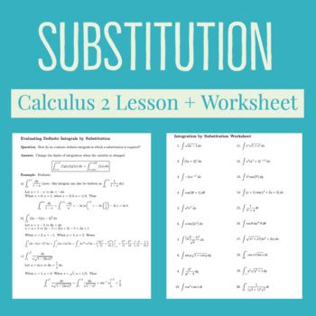 Integration by Substitution Calc 2 Notes に対する画像結果