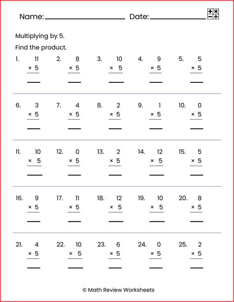 Image result for 3rd Grade Multiplication Practice Worksheets