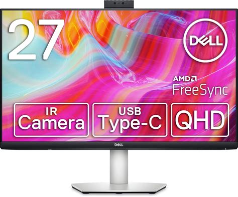 Dell S2722DZ 27" QHD Monitor Built-In Camera Noise-Cancelling Dual Mic