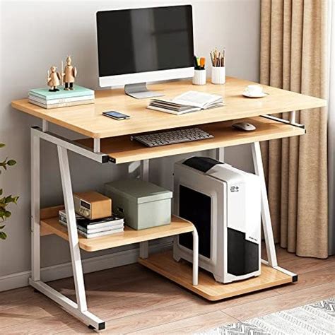 Small Computer Desk with Keyboard Tray Monitor Stand에 대한 이미지 결과