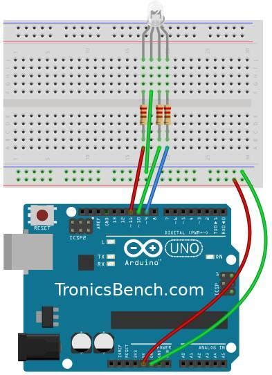 Image result for Arduino with 2 LED RGB Code