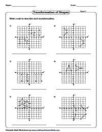 Image result for Describe Transformations Worksheet