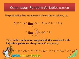 Image result for Prob for Continuous Random Variable