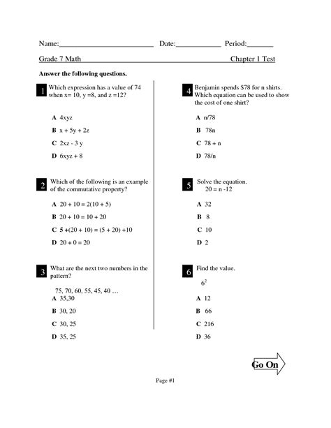 Image result for 7th Grade Sat Practice Test Math