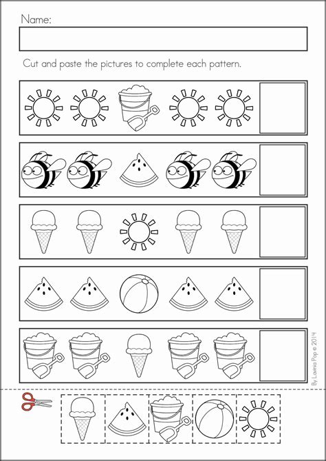 Image result for Patterns Kindergarten Math Worksheets