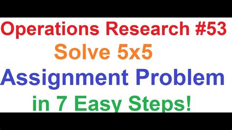 Image result for Steps to Solve Assignment Problem