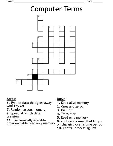 Afbeeldingsresultaten voor Computer Terminology Crossword Word Search