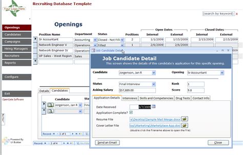 Image result for Access Training Database Template