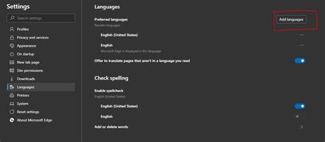 Image result for Change Language Edge