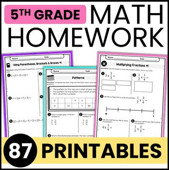 Image result for Math Homework 5th Grade