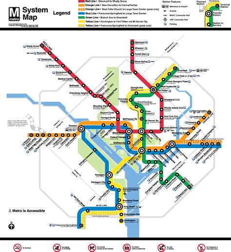 Washington Metro System Map に対する画像結果