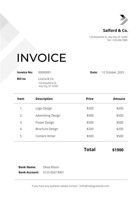 Toradh íomhá ar Invoice Simple Demo