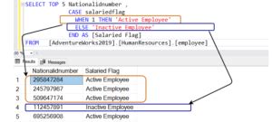 Toradh íomhá ar SQL Case Statements Examples Multiple When