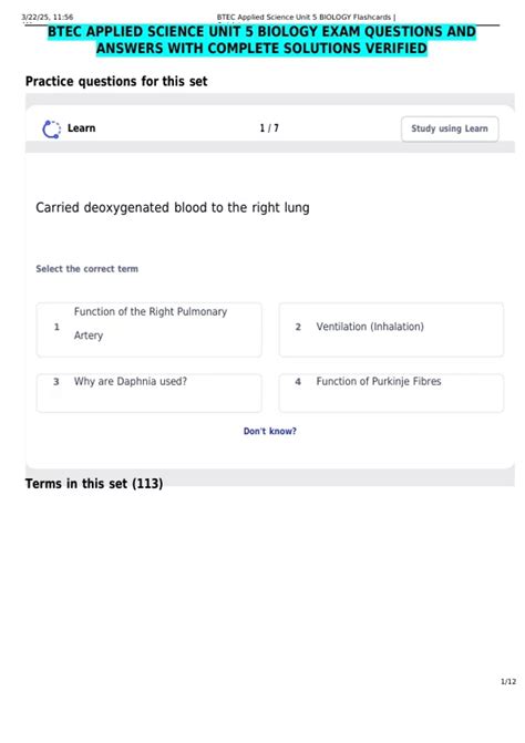 Toradh íomhá ar Applied Science BTEC Coursework Biology