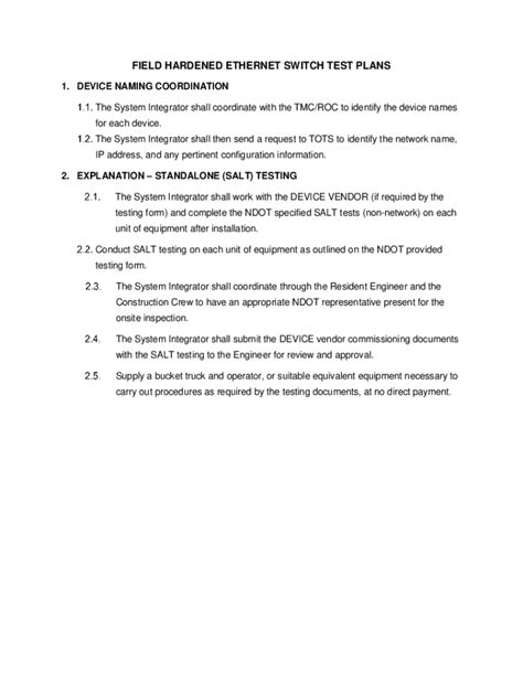 Toradh íomhá ar Network Switch Testing Report Format