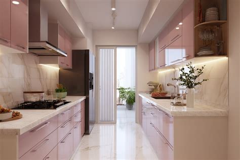 Afbeeldingsresultaten voor Parallel Kitchen Cabinets Design