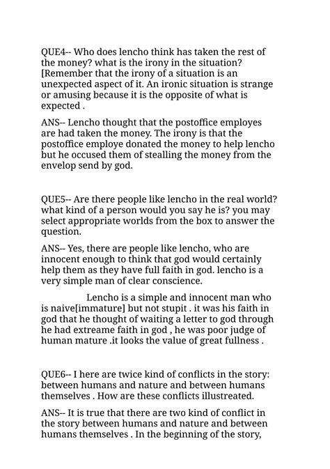 Class 10 English Chapter 1 a Letter to God Most Question に対する画像結果