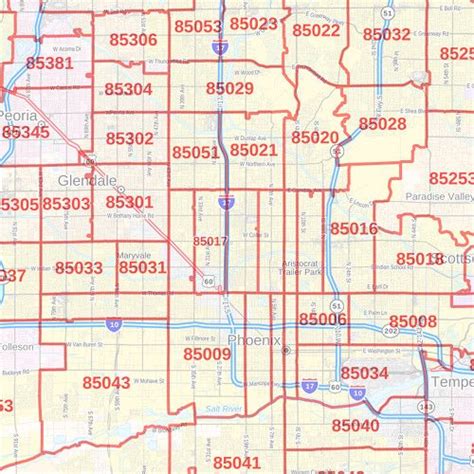 Afbeeldingsresultaten voor Zip Code Map for Arizona