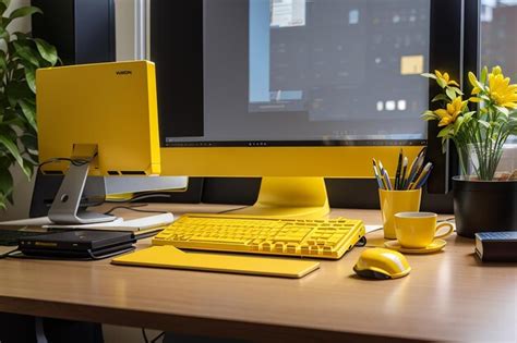 Image result for Yellow Computer