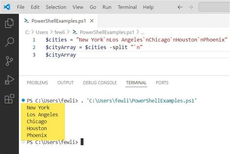 Toradh íomhá ar PowerShell Split Display