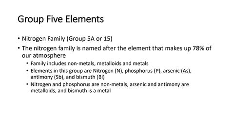 Image result for Group 5 Element