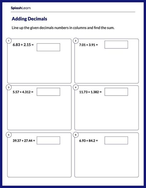 Image result for Decimal Addition Practice Worksheets