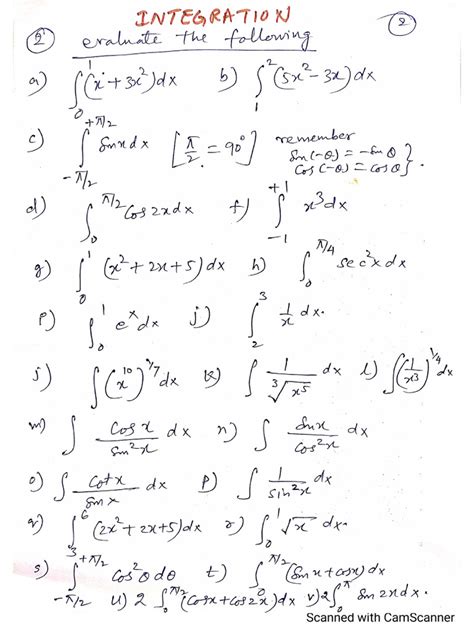 Integration Worksheet with Solutions に対する画像結果