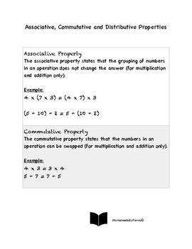 Toradh íomhá ar Commutative Associative Distributive Property